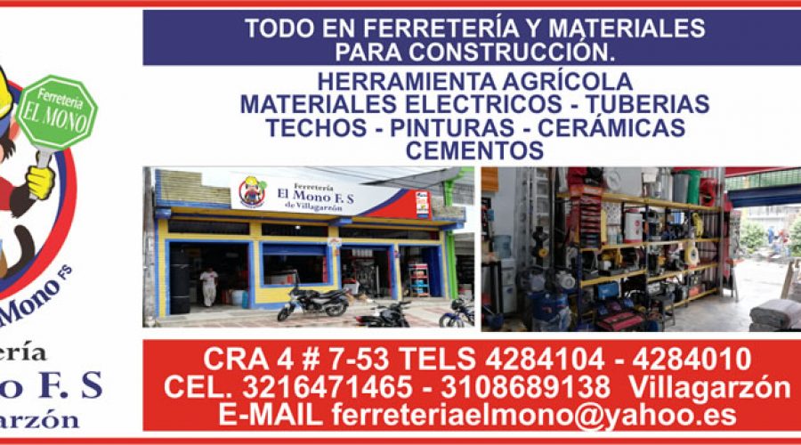 FERRETERIA EL MONO VILLAGARZON_aviso